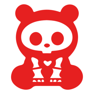X-Ray Panda Decal (Red)
